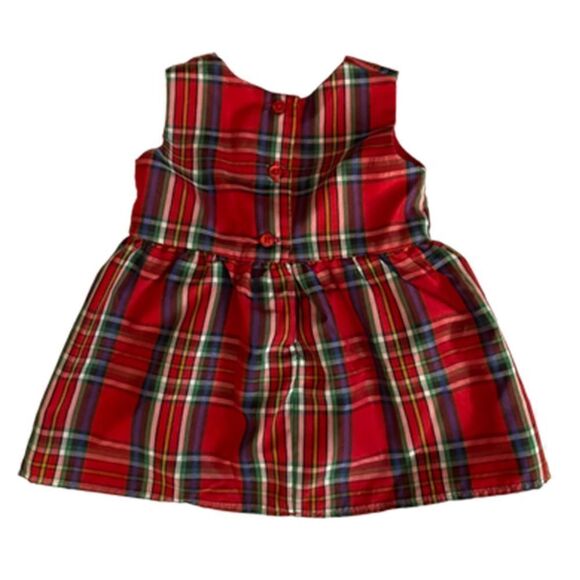 Wonder Nation Red Plaid Holiday Christmas Dress Size 0-3 Months - Picture 2 of 6